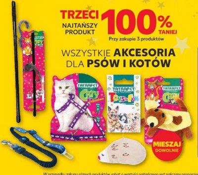 Wszystkie akcesoria dla psów i kotów trzeci -100% promocja w Kaufland