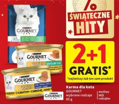Karma dla kota GOURMET wybrane rodzaje 85 g promocja w Intermarche