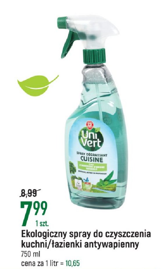 Spray do czyszczenia kuchni ekologiczny Wiodąca marka uni vert promocja