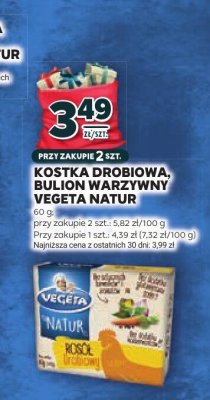 Kostka drobiowa, bulion warzywny Vegeta Natur promocja w Stokrotka