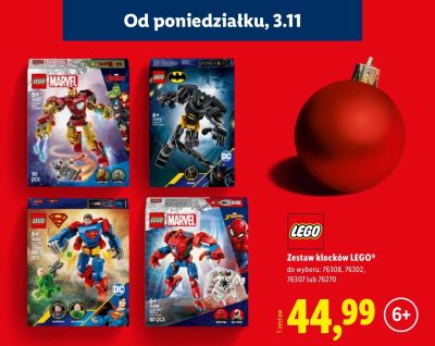 Zestaw klocków LEGO Marvel promocja w Lidl