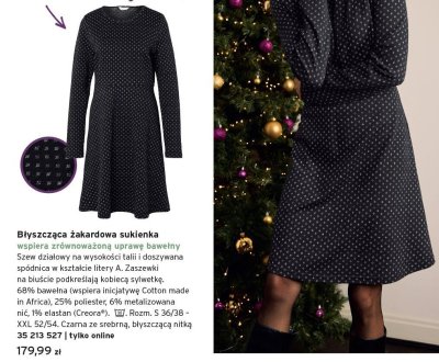 Sukienka błyszcząca żakardowa promocja w Tchibo