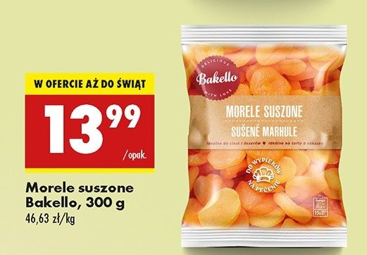 Morele suszone Bakello promocja