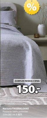 Narzuta FAGERKLOKKE 220x240 cm promocja w Jysk