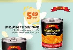 Mandarynki z hiszpanii w lekkim syropie M&k promocja