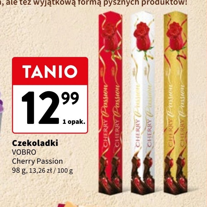 Bombonierka Vobro cherry passion promocja w Intermarche