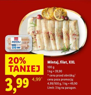 Mintaj, filet, XXL promocja w Lidl