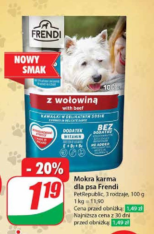 Karma dla psa z wołowiną FRENDI (KARMA) promocja