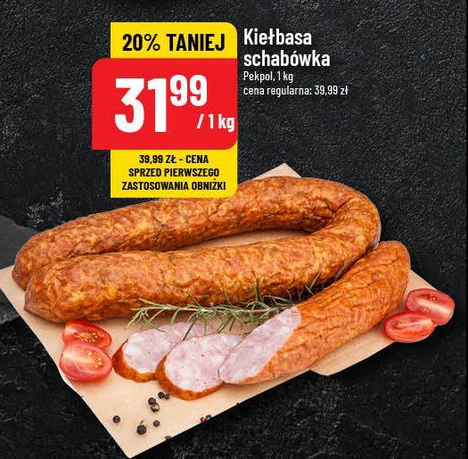 Kiełbasa schabowa Pekpol promocja w POLOmarket