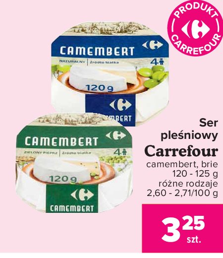 Ser camembert z pieprzem kolorowym Carrefour promocja
