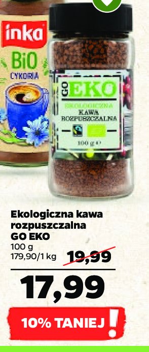Kawa rozpuszczalna ekologiczna Go eko promocja