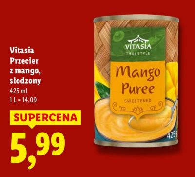 Przecier z mango słodzony  promocja w Lidl