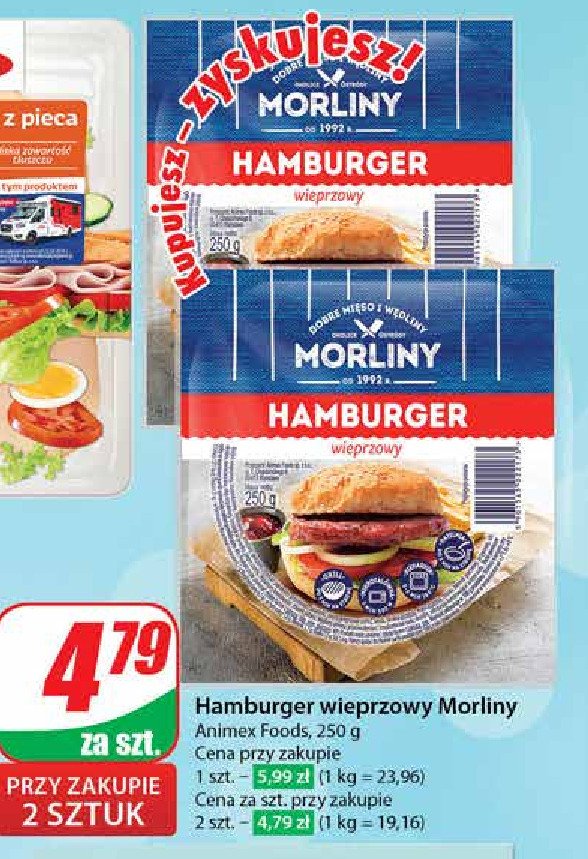 Hamburger wieprzowo-drobiowy Morliny promocja