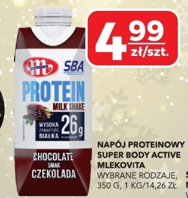 Napój proteinowy Super Body Active Mlekovita czekolada promocja w Top Market