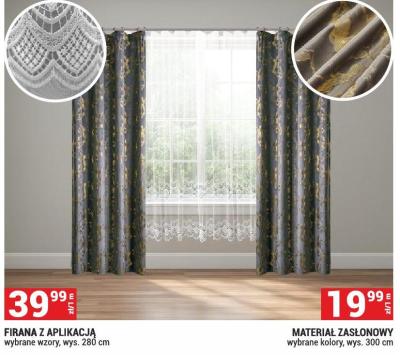 Materiał zasłonowy wybrane kolory, wys. 300 cm promocja w Merkury Market