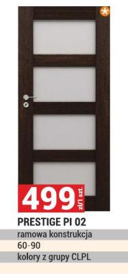 Drzwi PRESTIGE PI 02 ramowa konstrukcja 60-90 kolory z grupy CLPL promocja w Merkury Market