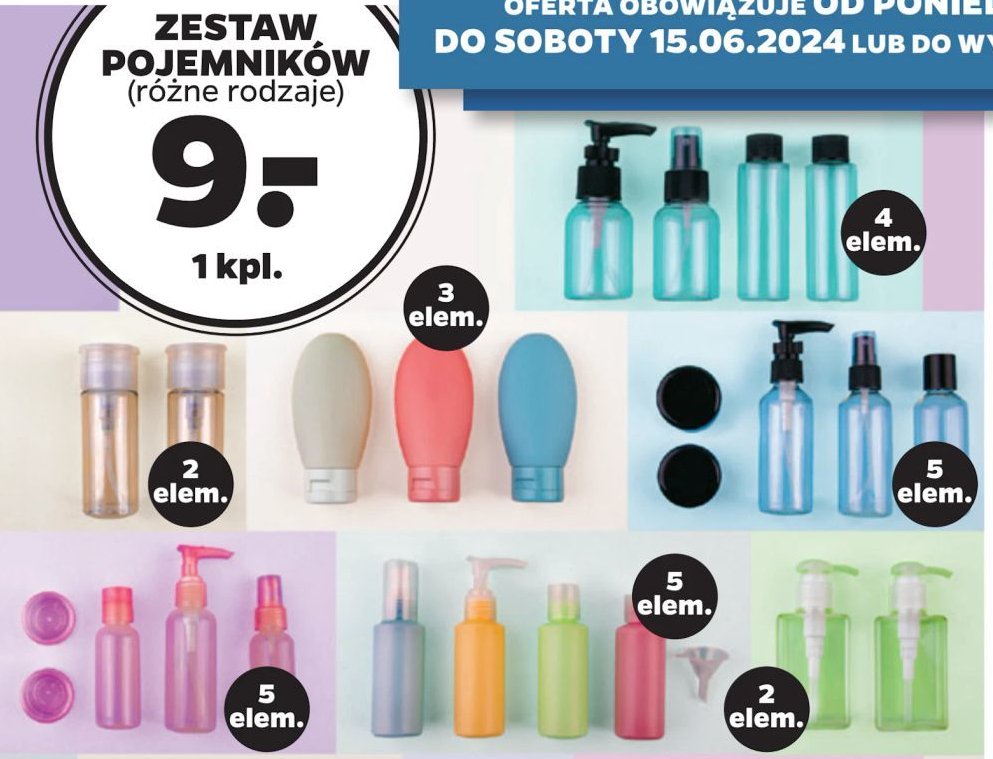 Zestaw pojemników podróżnych promocja