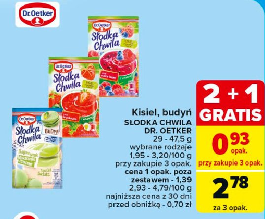 Kisiel owoce leśne Dr. oetker słodka chwila promocja