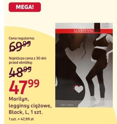 Legginsy ciążowe Marilyn, Black, L, 1 szt. promocja w Rossmann