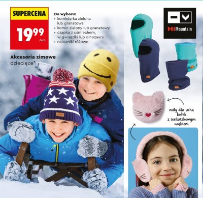 Akcesoria zimowe dziecięce promocja w Biedronka