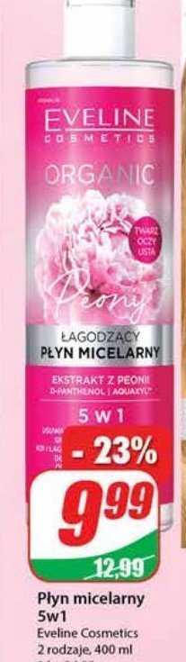 Płyn micelarny peonia & panthenol Eveline cosmetics promocja