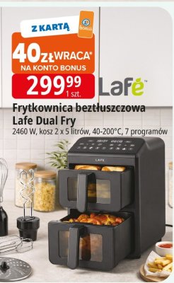 Frytkownica beztłuszczowa Lafe Dual Fry promocja w Leclerc