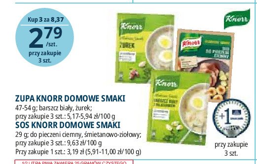 Sos śmietanowo-ziołowy Knorr domowe smaki promocja
