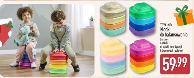 Klocki do balansowania TOYLINO - zestaw 4 sztuki do nauki koordynacji i równowagi ruchowej promocja w Aldi