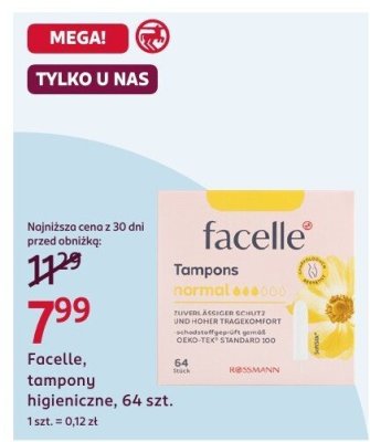 Tampony higieniczne promocja w Rossmann