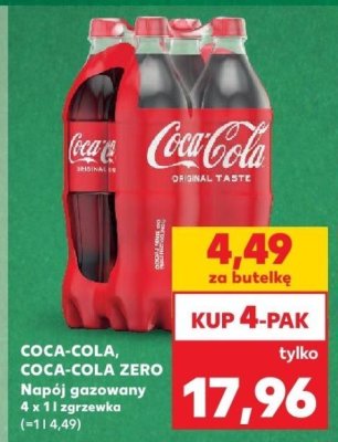 Napój gazowany 4 x 1 l promocja w Kaufland