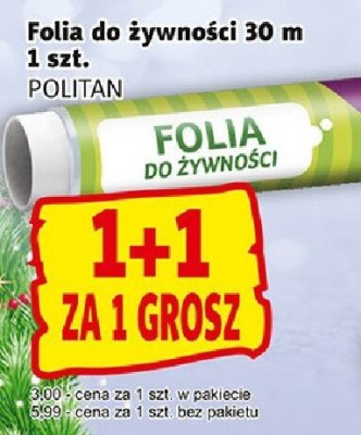 Folia do żywności 30 m POLITAN Gosia promocja w Prim Market