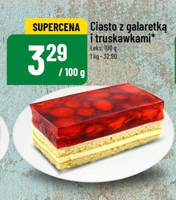 Ciasto z galaretką i truskawkami Leks promocja