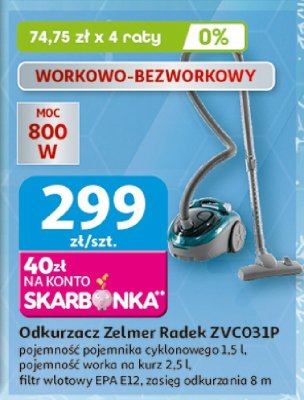 Odkurzacz Zelmer Radek ZVC031P promocja w Auchan