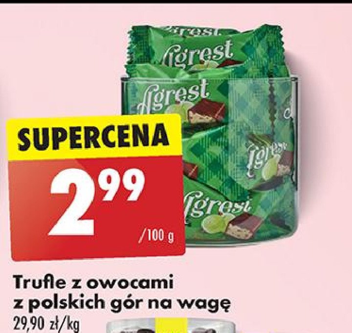 Trufle agrest promocja w Biedronka