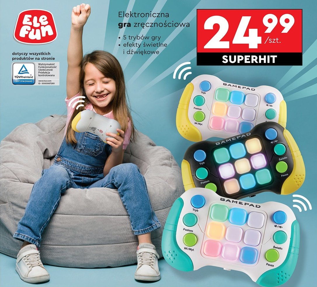 Gra gamepad Elefun promocja w Biedronka