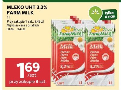 Mleko UHT 3,2%  promocja w Stokrotka