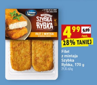 Filet z mintaja z sosem pieczarkowym Lisner szybka rybka promocja
