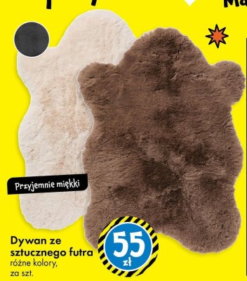 Dywan ze sztucznego futra różne kolory promocja w Tedi