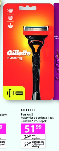 Maszynka + 1 wkład Gillette fusion 5 promocja