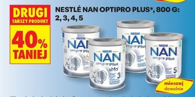 Mleko Nestlé NAN Optipro Plus, 800 g, różne rodzaje promocja w Biedronka
