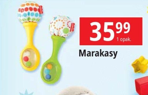 Grzechotka marakasy Fisher-price promocja w Leclerc