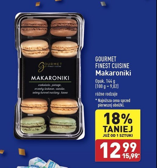 Makaroniki francuskie Gourmet finest cuisine promocja w Aldi