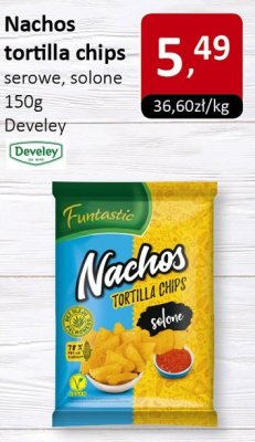 Nachos tortilla chips serowe, solone Develey promocja w Market Point