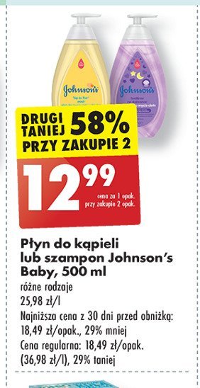 Płyn do kąpieli na dobranoc Johnson's baby bedtime promocja