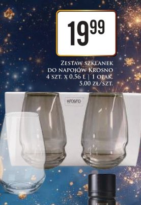 Szklanki do napojów Krosno zestaw 4 szt. x 0,56 l promocja w Dino