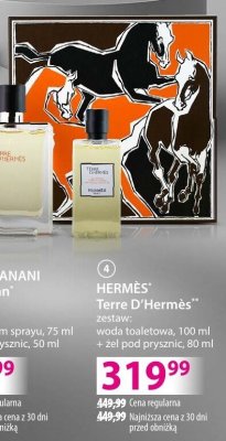 Zestaw HERMÈS Terre D'Hermès woda toaletowa + żel pod prysznic promocja w Hebe