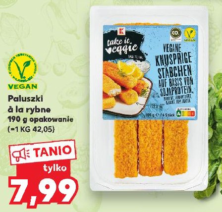 Paluszki a'la rybne K-take it veggie promocja