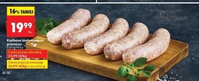 Kiełbasa biała surowa premium promocja w Biedronka