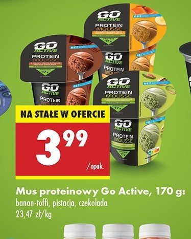 Mus banan-toffi Go active promocja w Biedronka