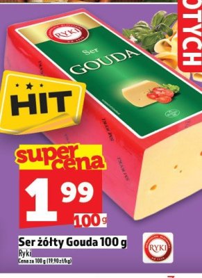 Ser żółty Gouda 100 g promocja w TOPAZ